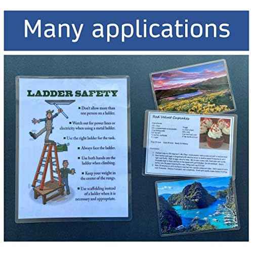 Jasel 100-pack Thermal Laminating Pouches Bundle Pack, 5 Mil Thickness, Assorted Hot Laminator Sheets Clear Pockets, Variety of Sizes for Letter Size 8.5x11 inch, Photo Sizes 5x7 inch and 4x6 inch