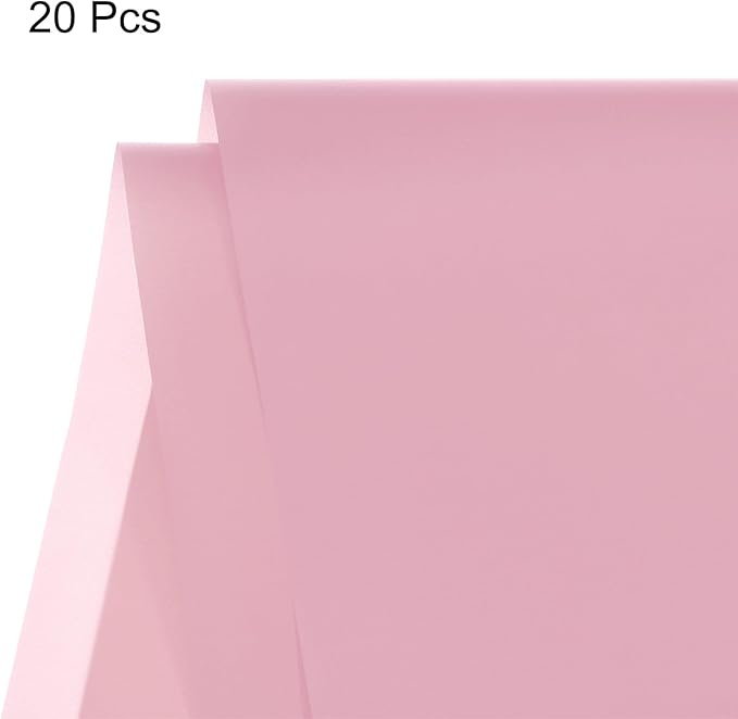 MECCANIXITY Flower Wrapping Fog Paper 22.8x22.8 Inch Waterproof Matte Floral Wrapping Paper for DIY Crafts, Gift/Gift Box Packaging Pink 20 Pcs