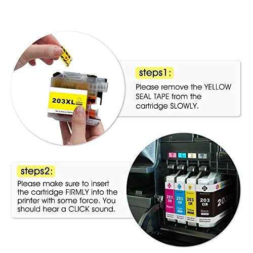LC203 Ink Cartridge Replacement for Brother LC203XL LC201 XL to Use with Brother MFC-J480DW MFC-J880DW MFC-J4420DW MFC-J680DW MFC-J885DW Printer, 12 Pack