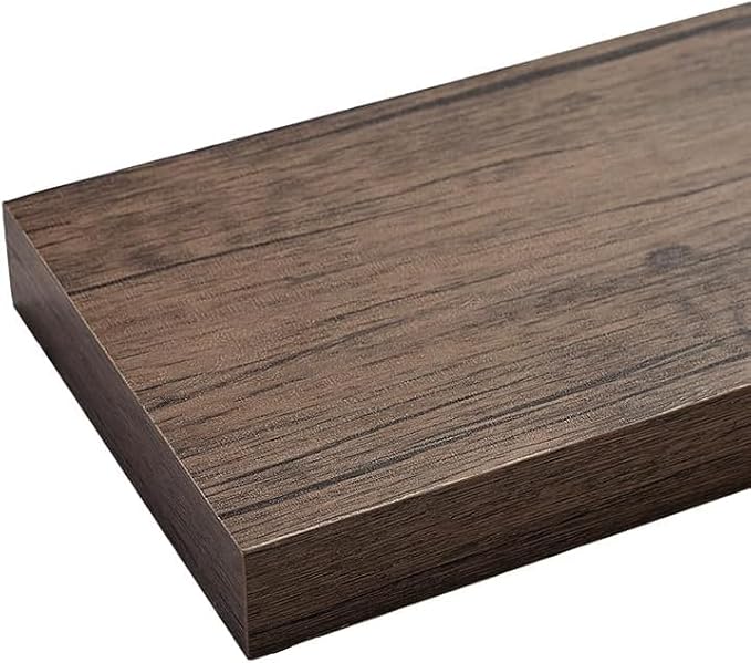 Smoke Gray Floating Shelves for Wall, Set of 4 Modern Wall Shelves Over Toilet for Bathroom, Bedroom, Kitchen & Living Room Decor Display, Minimal Storage & Wall Organizer, 12"x7"x1.5"