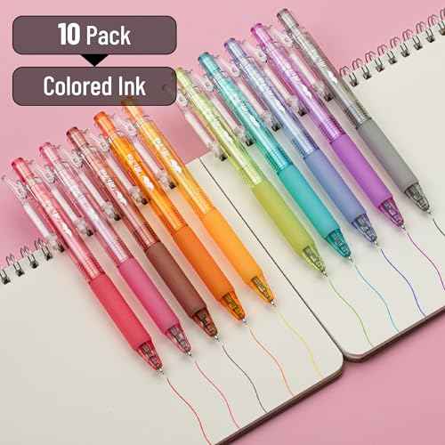 Mr. Pen- Retractable Gel Pens, 10 Pack, Candy Colors, Fast Dry, Gel Pens Fine Point 0.5mm, Retractable Pen, Cute Pen