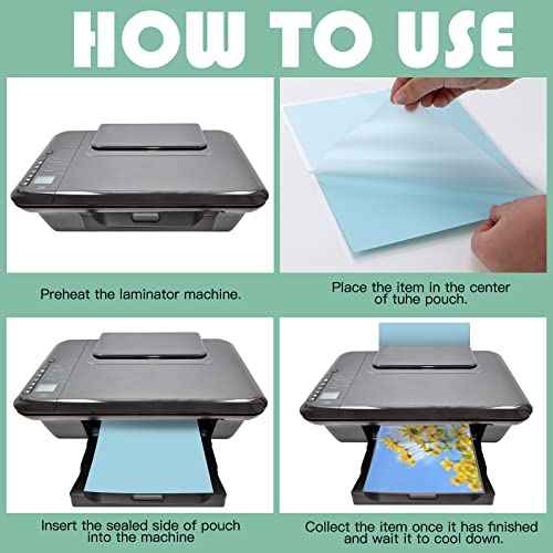 400 Pack Clear Thermal Laminating Pouches 3mil Laminating Sheets Plastic Paper Laminator Pouches, 9 x 11.5'', 5 x 7'', 4 x 6'', 2.2 x 3.7''