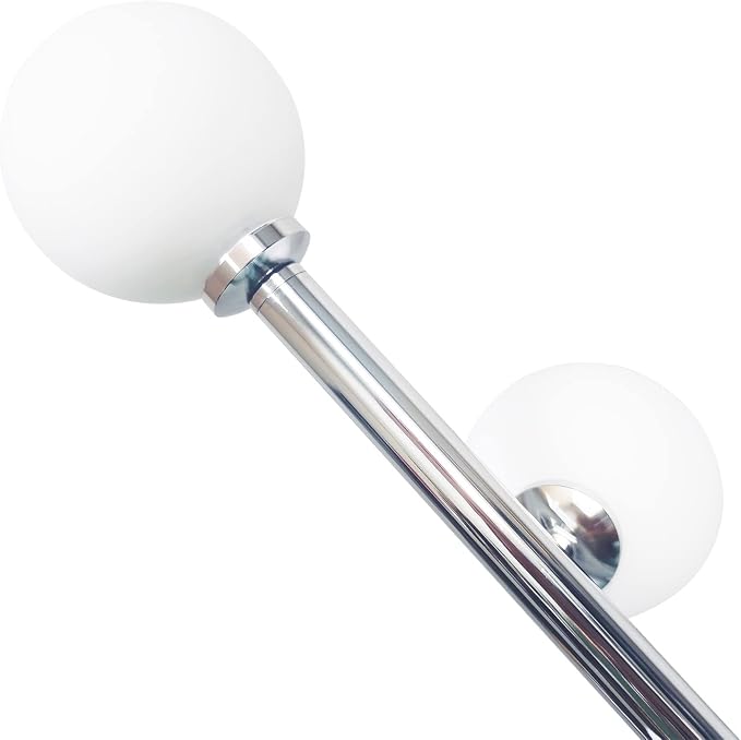 Hsyile Modern Creative Floor Lamp for Living Room,Bedroom,Office,Globe High Pole Standing Lamp, Tree Lamp Chrome Finish,9 Bulbs Included