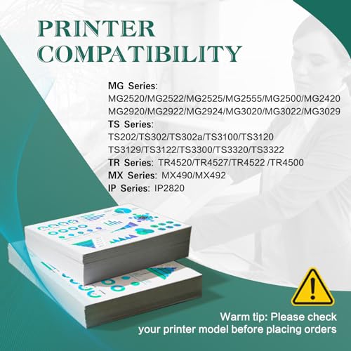 245XL PG-245XL Ink Cartridge High Yield Replacement for Canon 245XL Black Ink PG245XL PG-245 245 for Pixma MX490 TR4527 TR4520 MG2524 MG2522 MG2525 TS202 TS302 TS3120 TS3122 TS3322 Printer (2 Pack)