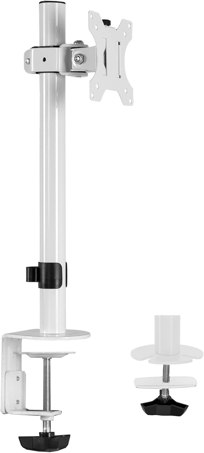 VIVO Heavy Duty Desk Mount for 13-38 Inch LCD Monitors - Supports Ultrawide Screens, White | STAND-V001CW