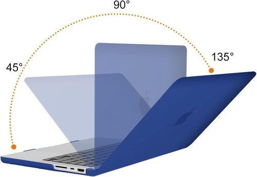 MOSISO MacBook Pro 14-Inch Hard Case - Royal Blue with Keyboard Skin, Screen Film & Pouch