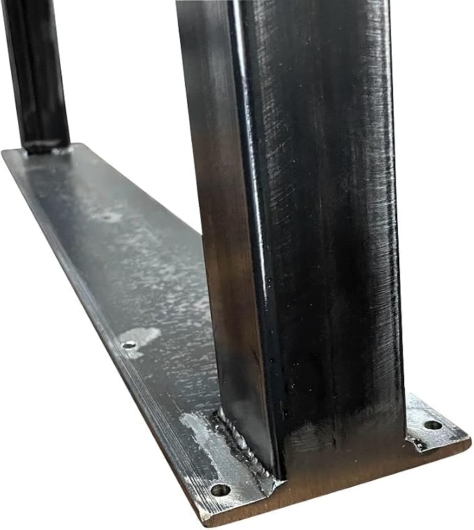 Tapered Metal Table Legs - Made in The US - Structural Steel Tube - Rustic Industrial Finish