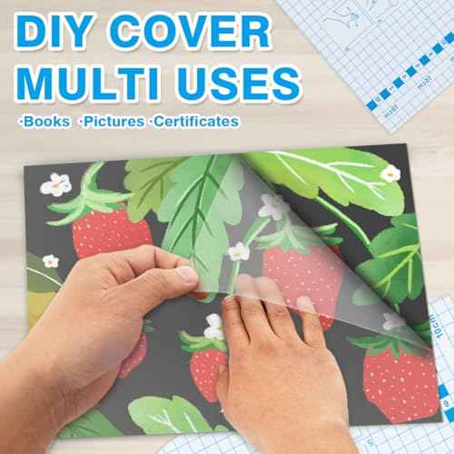 Chell 2 Pack Matte Clear Contact Paper Roll for Books, Crafts and Countertops, Self Adhesive Book Cover, 17.5 in x 5 ft