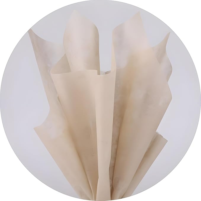 96 Sheets Tissue Flower Wrapping Paper Cotton Wrapping Flower Paper Withdrawable Lining Paper Non-woven Waterproof Floral Bouquet Wraps For Florist Packaging Arrangement (Light Brown)