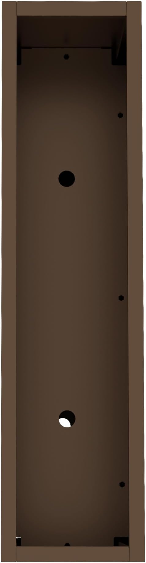 Casaphoriar Metal Planter Box 36"x9"x28", Rectangular Planter with Inner Shelf and Drainage Holes, Perfect for Outdoor Patio and Balcony Decor, Brown