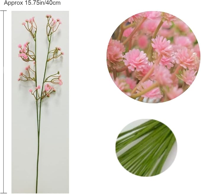 Bringsine Baby Breath Gypsophila Deco Pink Colour Artificial Flowers for Wedding 30 Pieces/lot