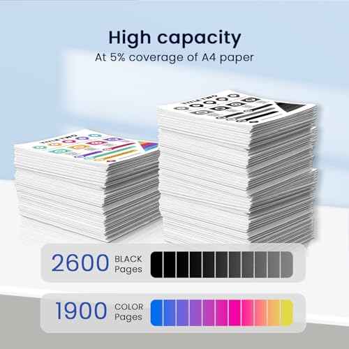 802XL 802 Ink Cartridges Remanufactured Replacement for Epson 802XL Ink Cartridges for Epson Printer Work with Workforce Pro WF-4740 WF-4730 WF-4720 WF-4734 EC-4020 EC-4030 5-Pack