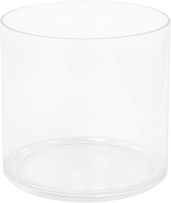 Royal Imports Flower Acrylic Vase Decorative Centerpiece for Home or Wedding by Royal Imports - Break Resistant - 5" Cylinder by 5" Tall