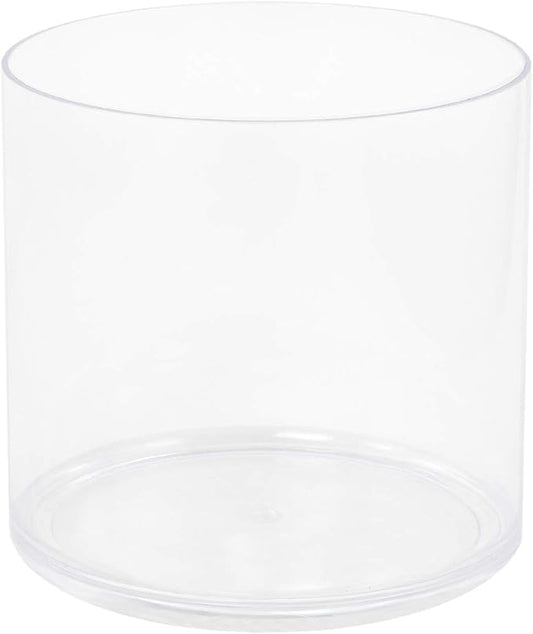 Royal Imports Flower Acrylic Vase Decorative Centerpiece for Home or Wedding by Royal Imports - Break Resistant - 5" Cylinder by 5" Tall