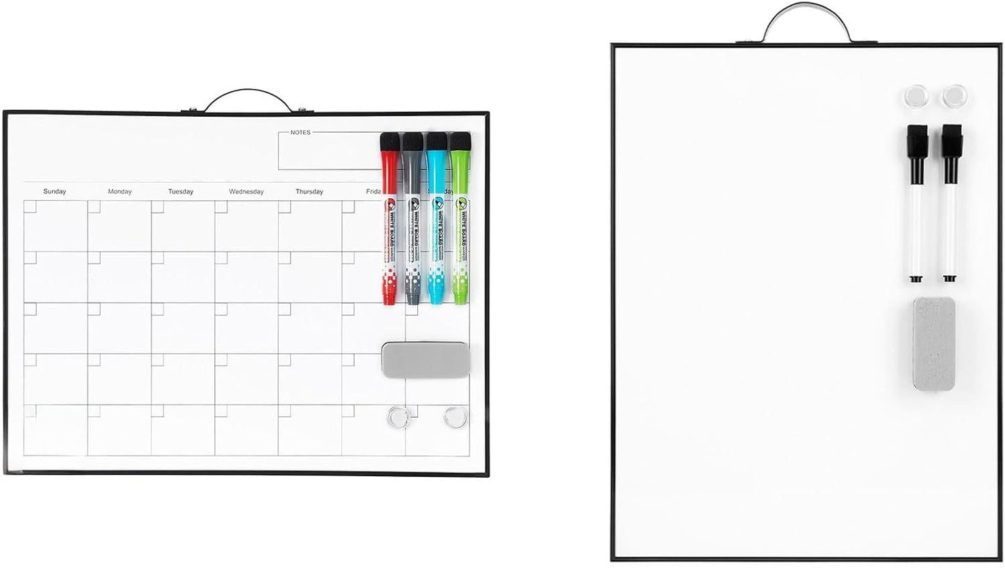 TSJ OFFICE Small Whiteboard - 16" X 12" with Calendar Feature for Efficient Planning