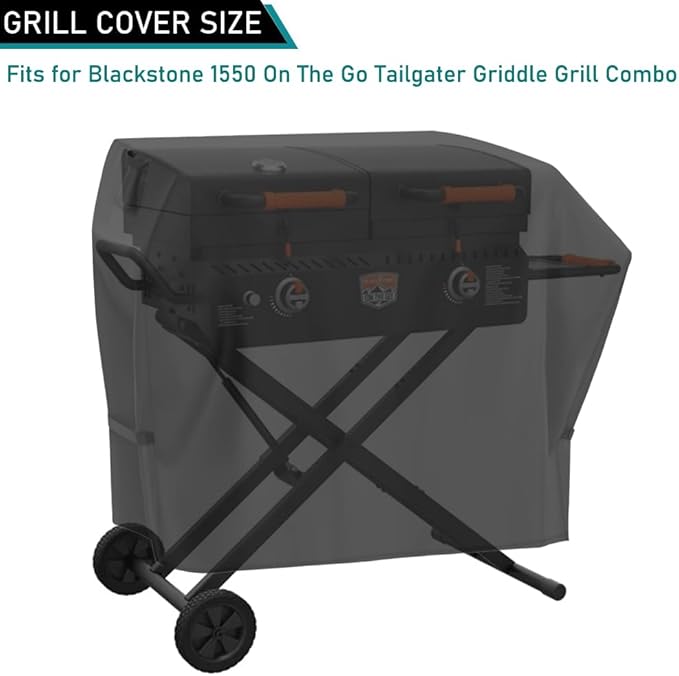 ZJYWSCH Griddle Cover for Blackstone 17" On The Go Tailgater Grill Griddle Combo 1550, Heavy Duty Waterproof for Blackstone 3 in 1 Tailgater On The Go Combo