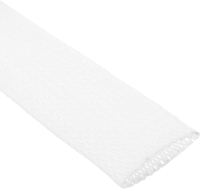 uxcell Expandable Sleeving,1 9/16-inch 10ft Cable Sleeve, White