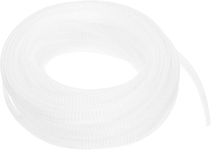 uxcell PET Expandable Sleeving 25ft 1/4" Clear Cable Management Sleeve Cord Organizer for Wrap Protect Cable