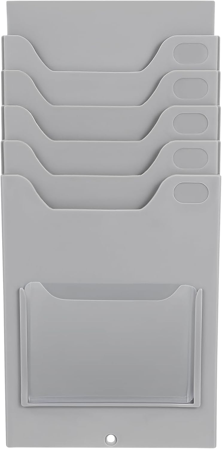 STOBOK Time Card Holder - Wall-Mount Card Rack with 5 Slots for Office Organization | Compatible with Time Machine