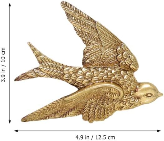 Garneck 2Pcs Vintage Bird Wall Art Decor : 4.9'' Resin Flying Bird Wall Sculpture 3D Antique Animal Figure Set for Living Room Bedroom Home Office Garden Indoor Outdoor