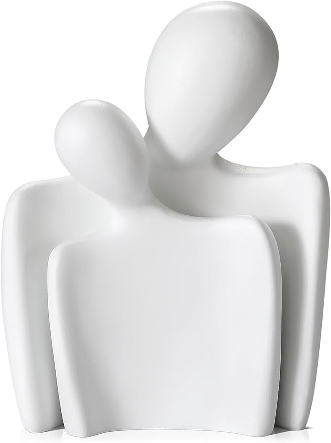 vomiceak Sculptures Home Decor Lover Statues- 8 Inch, Resin Modern Home Decor Couple Statues，Decorations for Living Room Office Bookshelf Bedroom
