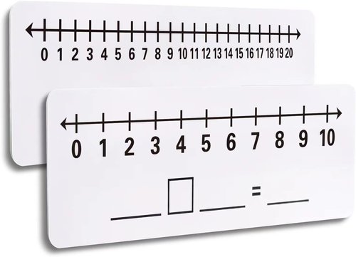 Dry Erase Number Line Board by [Brand Name] - Double-Sided Math Tool for Students | Durable 12 x 4 Inch, 0-10 & 0-20