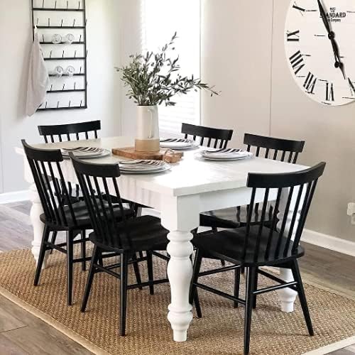 DESIGN 59 Chunky Hardwood Unfinished Farmhouse Dining Table Legs Set of 4 Turned Legs