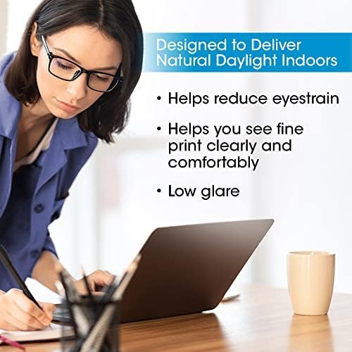OttLite ClearSun LED Desk Lamp - Energy Efficient Natural Daylight - 3 Brightness Settings & Adjustable Neck