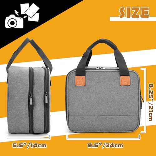 LUXJA Photo Printer Case Compatible with KODAK Dock Plus, Photo Printer Bag with Accessory Pockets, Gray