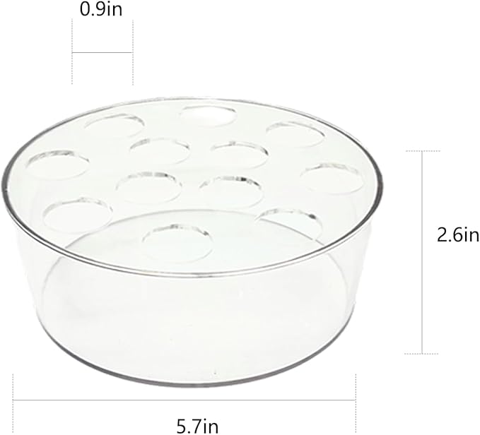 8PCS Acrylic Flower Vase for Centerpieces, 5.51" 12 Holes Clear Round Acrylic Flower Vase, for Wedding Birthday Party Table Decor Indoor/Outdoor Events