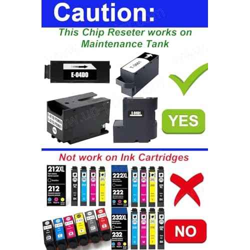 UPink 04D1 Maintenance Box chip Resetter Compatible for ET-2980 ET-3700 ET-3710 ET-3750 ET-3830 ET-3850 ET-4700 M1170 M2170 ST-C4100 ST-M1000 XP-5100 XP-5200 WF-2860 WF-2960 L14150 L11050