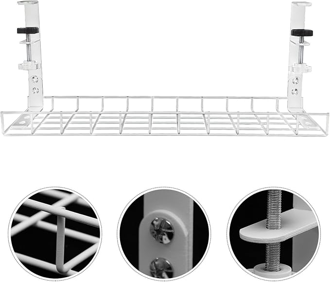 Under Desk Cable Management Tray Cord Organizer Rack 500Mm No-Drill Wire Storage Holder for Office Desk Power Cord Management