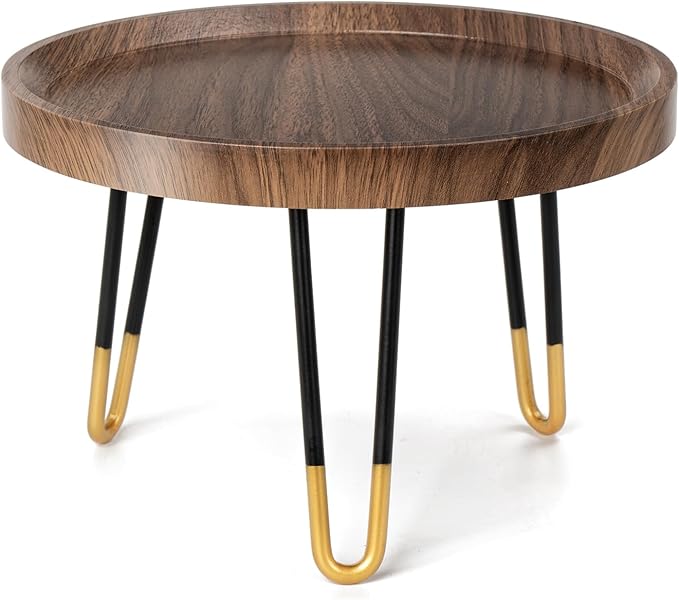 Plant Stand Indoor Outdoor, Mid Century Style Walnut Wood Color Plant Stand,Waterproof Design Modern Plant Table,Easily Assemble Come With Tools,Nice For Room Decor (L)