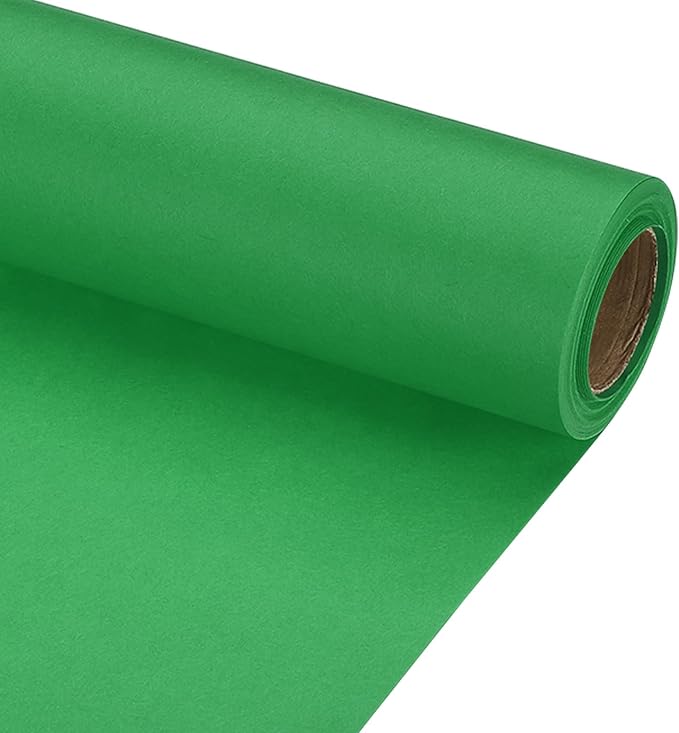 PATIKIL Wrapping Paper, 12" x 300"(25') 70 GSM Craft Paper Roll Kraft Packing Paper for Poster Bulletin Board, Gift Wrapping, Green