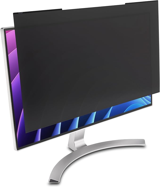 Kensington MagPro 24 Inch Magnetic Computer Privacy Screen for Desktop, Removable 16:10 Computer Privacy Filter, Anti-Glare Blue Ray Reduction, Compatible with Slim Bezel Monitors, K55423WW