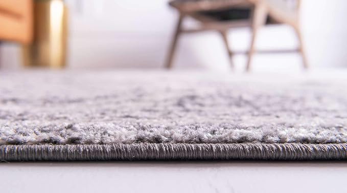 Unique Loom Bromley Collection Area Rug - Wells (2' x 8' 8" Runner, Ivory/ Gray)