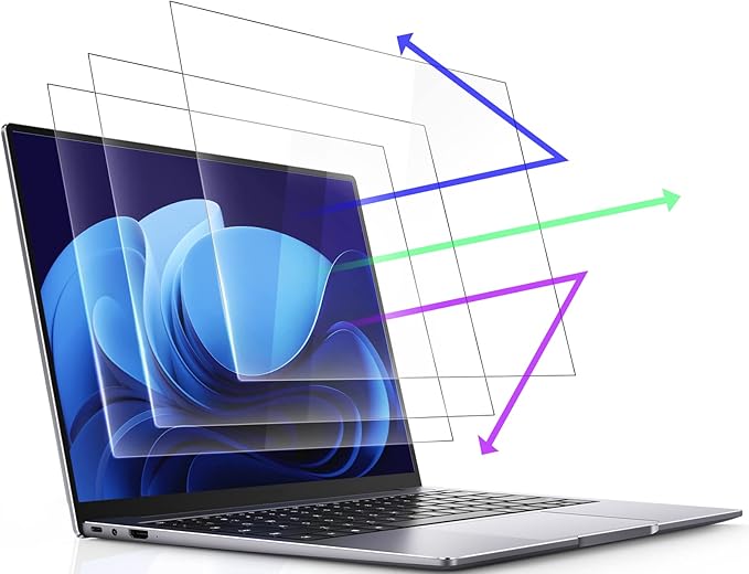 Peslv 3 Pcs 15.6 Inch Laptop Anti Blue Light Screen Protector for 16:10 Widescreen Monitor, 15" Computer Glare Filter/Uv Blocker Shield Cover/Eye Protection Film