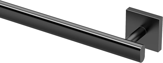 Gatco 4050AMX Elevate, Towel Bar, 30”, Matte Black/Wall Mounted 30 Inch Towel Holder for Bathroom