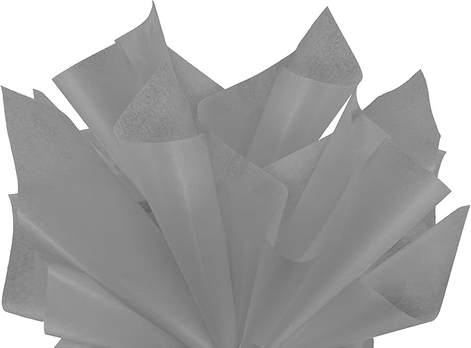 Flexicore Packaging® | Gift Wrap Tissue Paper | Size: 15"x20" | 100 Sheet | Acid Free Bulk Tissue Paper | (Gray)