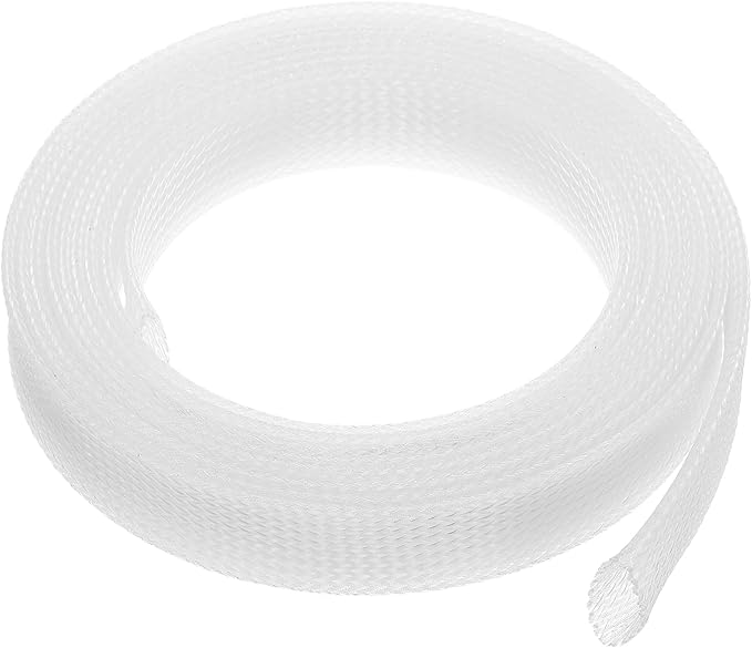uxcell Expandable Sleeving,1 3/16-inch 10ft Cable Sleeve, Clear