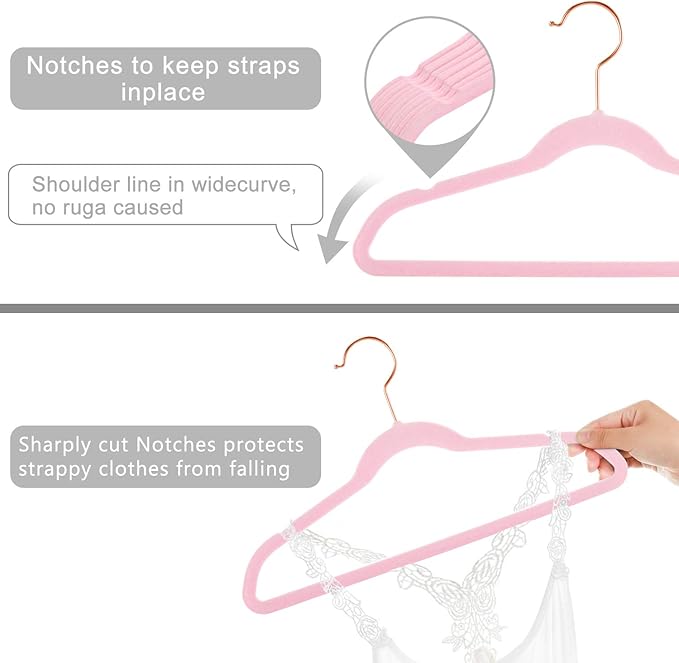 MIZGI Kids Velvet Hangers,Non-Slip Big Kids Hangers,14 Inch Hangers for Youth,Teen Clothes,Pack of 50