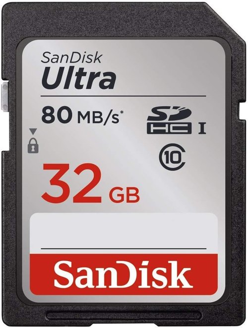 SanDisk Ultra 32GB SDHC UHS-I Memory Card - High-Speed Up to 80MB/s Performance