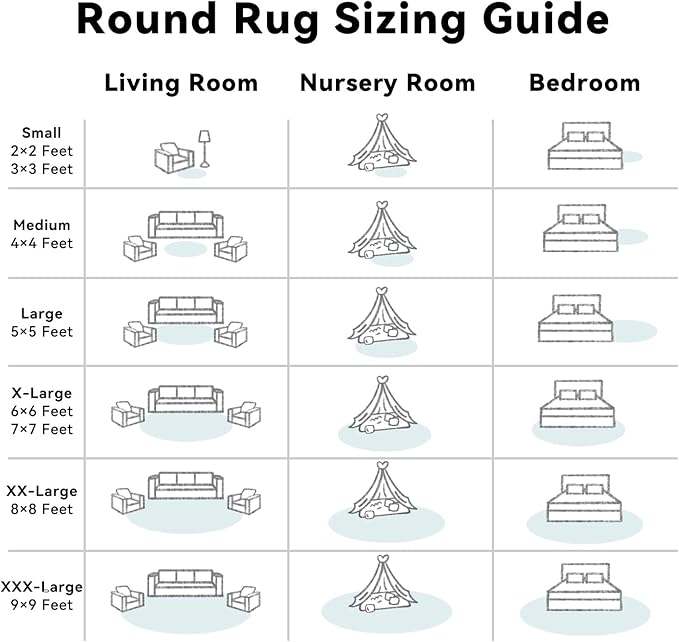 OLANLY White Round Rugs for Bedroom - Machine Washable, 6 ft Circle Area Rugs for Living Room, Soft and Fluffy Shaggy Carpet for Teen Girls and Boys, Nursery Rooms, Dorms, Home Decor Aesthetic
