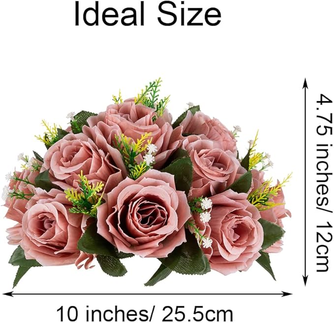 Flower Centerpieces for Wedding Tables: Wedding Table Decorations Dusty Rose Flower Balls Centerpieces for Engagement Cerebration Party Center Pieces 6 Packs