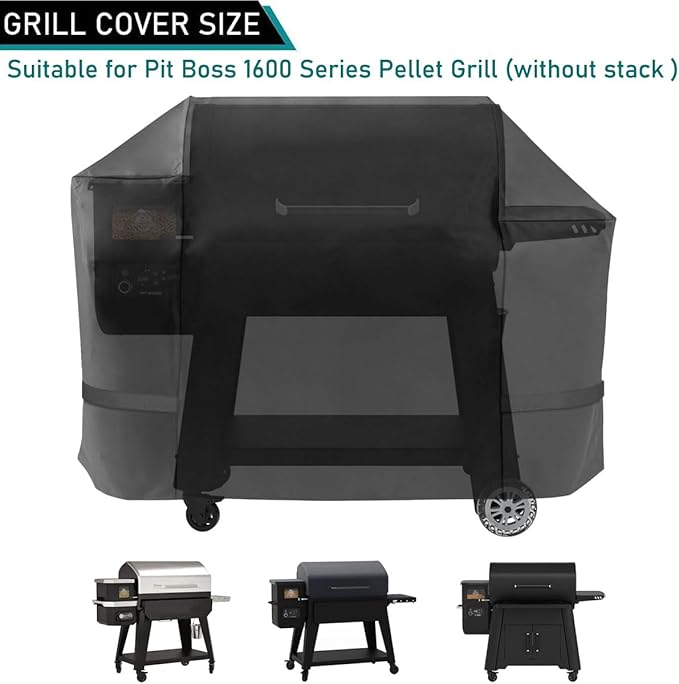 ZJYWSCH Grill Cover for Pit Boss Competition 1600, Pro Series 1600 Elite, Navigator 1600, Titan Pellet Grill Heavy Duty Pitboss PB1600CS PB1600CS2 PB1600CST PB1600PSE Cover Waterproof