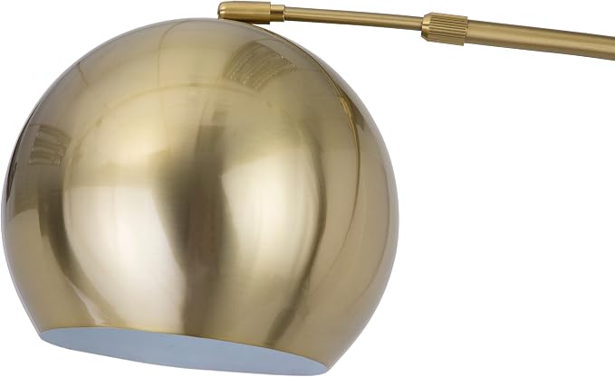 Major-Q Modern Standing Adjustable Floor Lamp with Metal Dome Shade & Marble Base for Living Room - Corner Light Arc Lamps for Bedrooms in Brass Gold Finish, 99-1023F