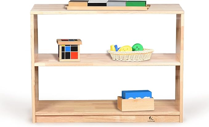3 Shelf Horizontal Storage Bookcase Montessori Shelf-Toy,Books,Arts,Crafts&Supplies Organizer for Kids,Toddler Furniture Daycare,Preschool,Nursery(3-Tier Cabinet)