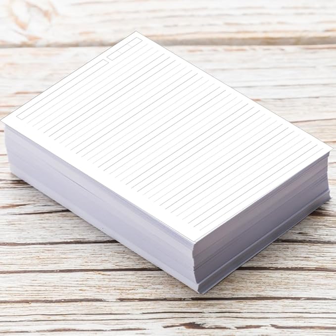 (3-Pack) Unpunched Lined Refill Paper - A5 Loose Leaf Paper for Ring Binder/Discbound Notebook Planner Inserts, 300 Sheets/600 Pages,100gsm Ruled White Pages, 5.8" x 8.25”