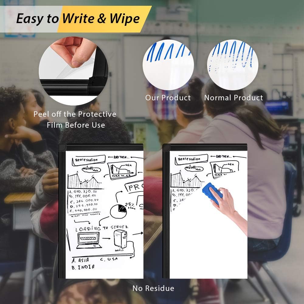 Skiennix Magnetic Dry Erase Easel Whiteboard - Portable, Adjustable Tripod Stand 40 x 28