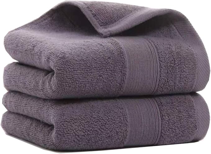LRUUIDDE Bathroom Hand Towels 2 Set, Cotton Hand Towel for Bath, Hand, Face, Kitchen, Super Soft, Highly Absorbent, Machine Washable, Size 14" x 30" (Gray)…